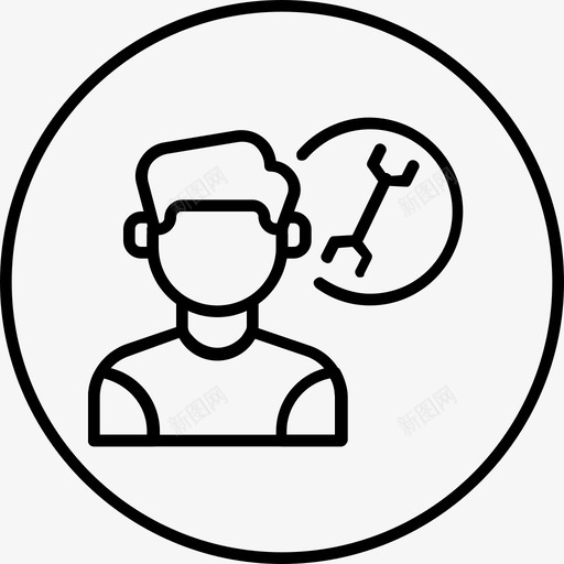 技术人员客户服务图标svg_新图网 https://ixintu.com 客户 客户支持 技术人员 支持 服务