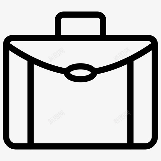 包银行公文包图标svg_新图网 https://ixintu.com 公文包 包 用户界面线图标 行李 银行