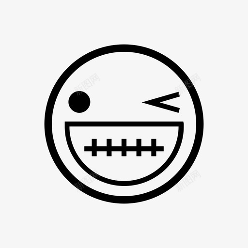 咧嘴笑开心表情图标svg_新图网 https://ixintu.com 咧嘴笑 哈哈 好玩 开心 情绪化 表情