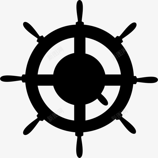 船轮舵图标svg_新图网 https://ixintu.com 舵 船轮