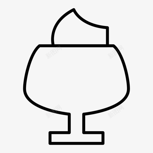 冰淇淋冰激凌冷图标svg_新图网 https://ixintu.com 冰淇淋 冰激凌 冷 吃 复活节细线图标 美味 食物