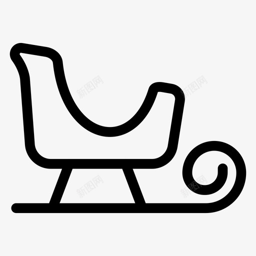 圣诞节假日雪橇图标svg_新图网 https://ixintu.com 假日 圣诞系列图标第一册 圣诞节 雪橇