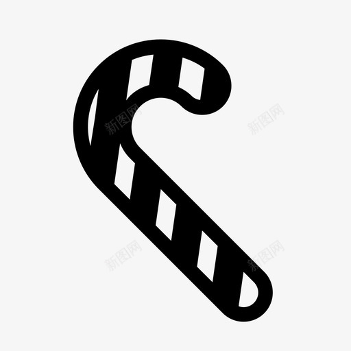 糖果棒手杖圣诞节图标svg_新图网 https://ixintu.com 圣诞节 手杖 糖果棒