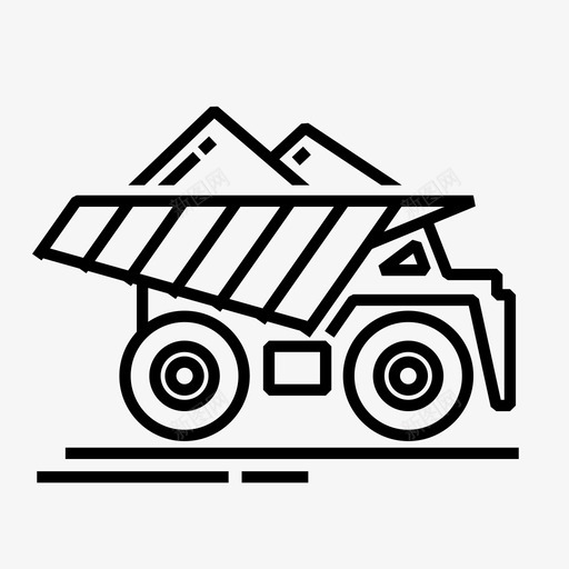 自卸汽车煤矿采矿卡车图标svg_新图网 https://ixintu.com 工业 煤矿 自卸汽车 采石车 采矿卡车