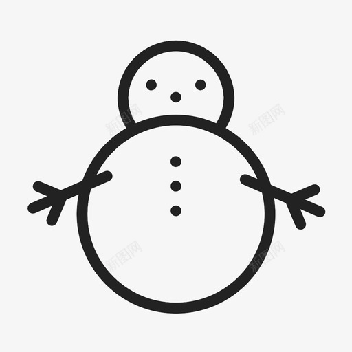 雪人圣诞节新年图标svg_新图网 https://ixintu.com 冬天 圣诞节 新年 雪人