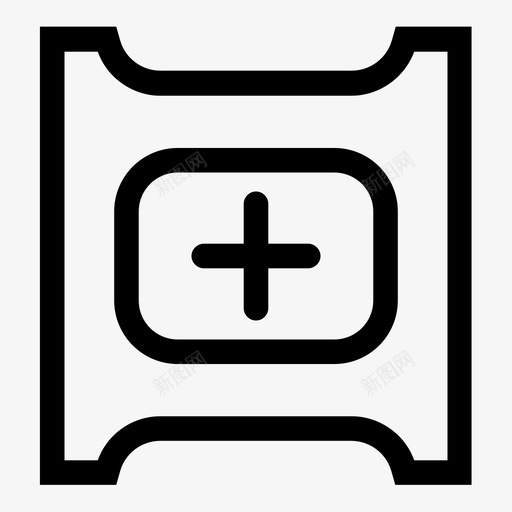 添加电影图标svg_新图网 https://ixintu.com 图标 媒体 播放器 添加 电影 音乐 音乐播放器