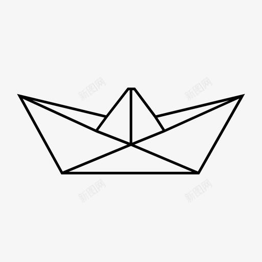 船折纸折纸船图标svg_新图网 https://ixintu.com 折纸 船 船折纸