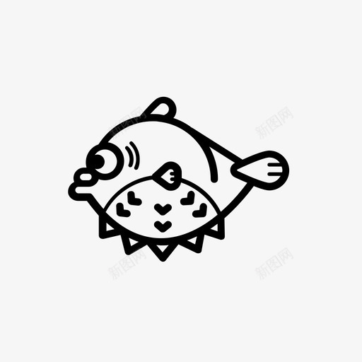 河豚海毒液图标svg_新图网 https://ixintu.com 卡通河豚鱼 毒液 河豚 海 海2