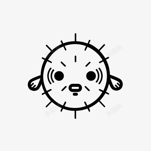 河豚海毒液图标svg_新图网 https://ixintu.com 卡通河豚鱼 毒液 河豚 海 海2