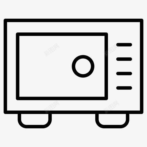 微波炉烤箱厨房用具薄图标svg_新图网 https://ixintu.com 厨房用具薄 微波炉 烤箱
