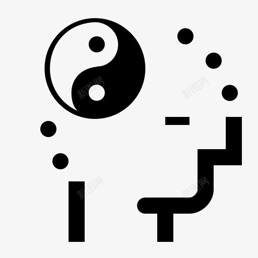 心境平衡感觉冥想图标svg_新图网 https://ixintu.com 冥想 冥想心理健康 宁静 心境平衡 感觉 阴阳