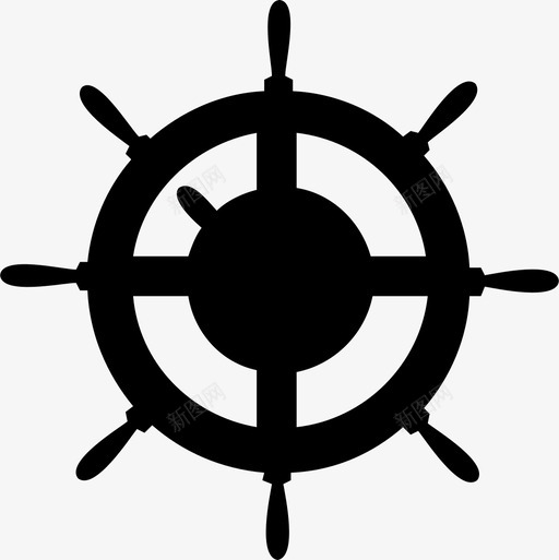船轮舵图标svg_新图网 https://ixintu.com 舵 船轮