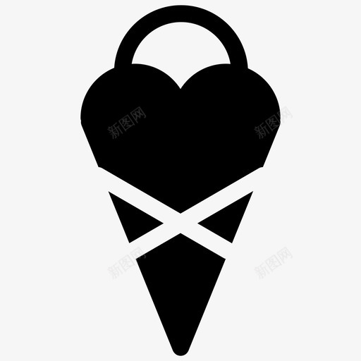 冰淇淋筒冰淇淋冰淇淋球图标svg_新图网 https://ixintu.com 冰淇淋 冰淇淋球 冰淇淋筒 食物填充物