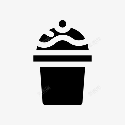 松饼面包店纸杯蛋糕图标svg_新图网 https://ixintu.com 松饼 甜品 纸杯蛋糕 面包店