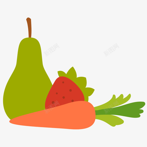 蔬菜水果svg_新图网 https://ixintu.com 蔬菜水果