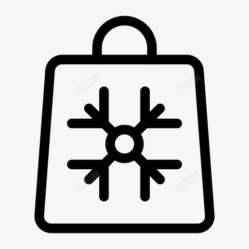 购物假日购物者图标svg_新图网 https://ixintu.com 假日 圣诞系列图标第一卷 购物 购物者