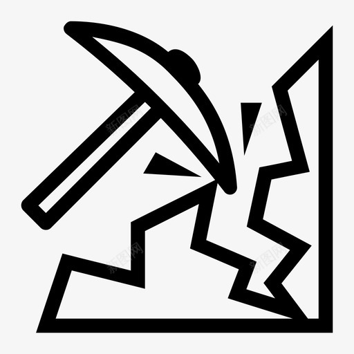 矿山田地采矿图标svg_新图网 https://ixintu.com 工人 田地 矿山 采摘 采矿