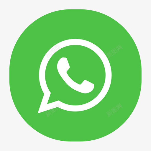 whatsappsvg_新图网 https://ixintu.com whatsapp 填充 扁平 简约 多色 圆润