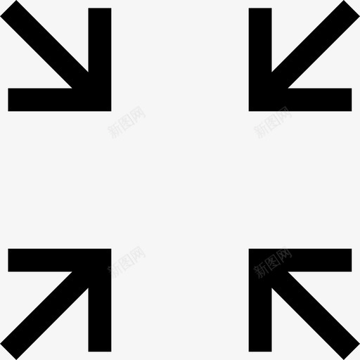 退出全屏最小化缩小图标svg_新图网 https://ixintu.com 最小化 缩小 进入退出全屏 退出全屏