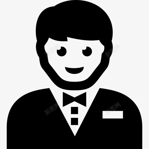 服务员餐厅员工图标svg_新图网 https://ixintu.com 员工 服务员 餐厅