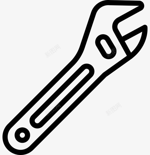 活动扳手工具工具外形图图标svg_新图网 https://ixintu.com 工具 工具外形图 活动扳手