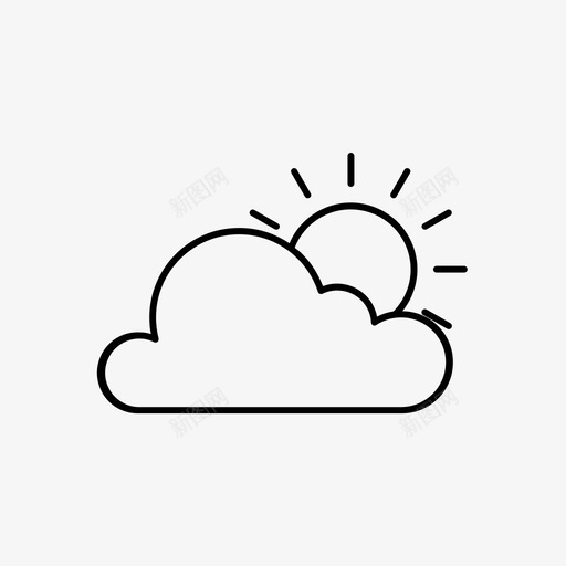 水云元素图标svg_新图网 https://ixintu.com 云 元素 太阳 旅游 水