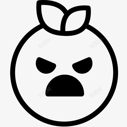 愤怒表情情绪图标svg_新图网 https://ixintu.com 情绪 感觉 愤怒 果味表情线 脸 表情