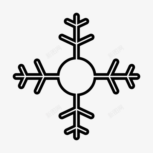 雪花寒冷凉爽图标svg_新图网 https://ixintu.com 云 凉爽 天气 季节 寒冷 雪花