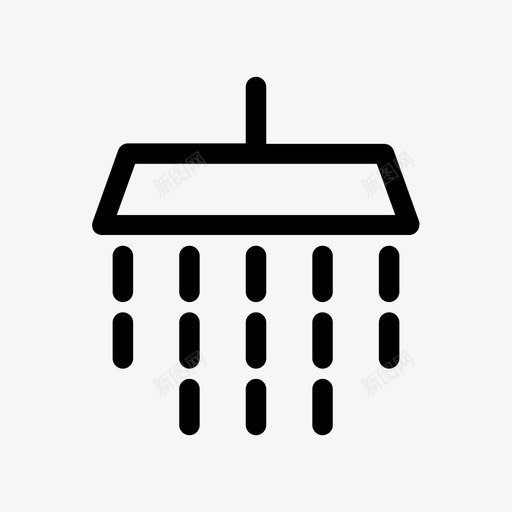 冲洗洗澡浴室图标svg_新图网 https://ixintu.com 冲洗 洗澡 洗衣房 浴室 淋浴 淋浴头