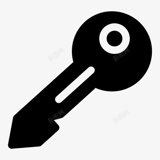 钥匙开放安全图标svg_新图网 https://ixintu.com 安全 开放 房地产和建筑物填充 钥匙