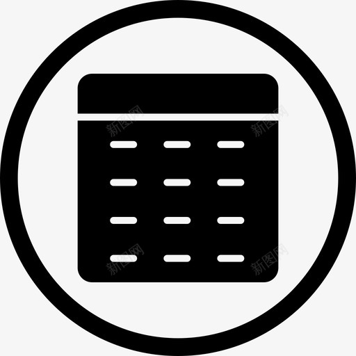 计算器计算圆图标svg_新图网 https://ixintu.com 圆 基本用户界面 数学 计算 计算器