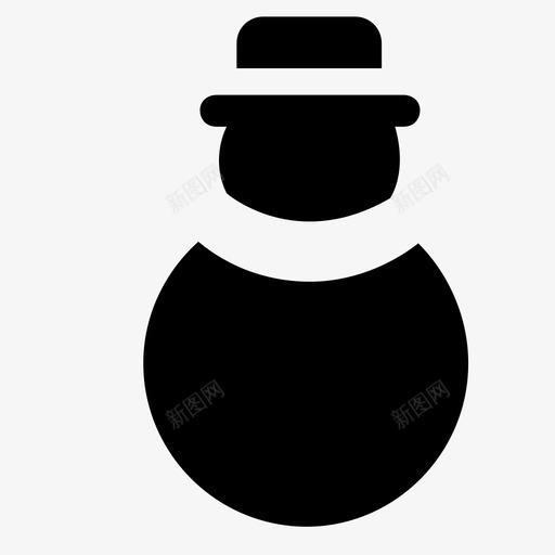 雪人圣诞节寒冷图标svg_新图网 https://ixintu.com 冬天 圣诞节 寒冷 雪人