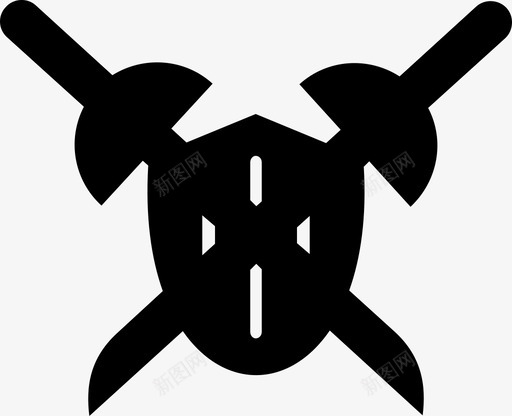 剑盾牌武器图标svg_新图网 https://ixintu.com 中世纪 刀锋 剑 战争 武器 盾牌 骑士