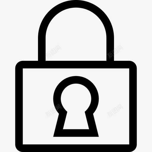 锁关挂锁图标svg_新图网 https://ixintu.com 关 安全 小 挂锁 锁