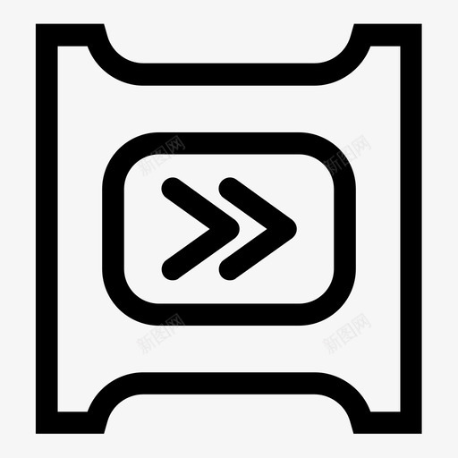 前进电影图标svg_新图网 https://ixintu.com 前进 图标 媒体 播放器 电影 音乐 音乐播放器