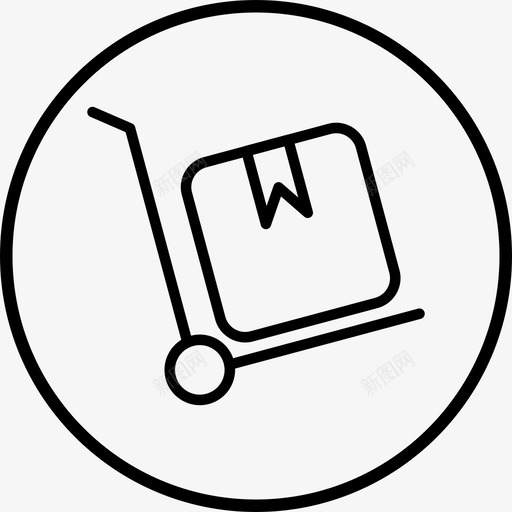 手推车小盒圆形图标svg_新图网 https://ixintu.com 商店 圆形 小盒 手推车 电子商务 零售