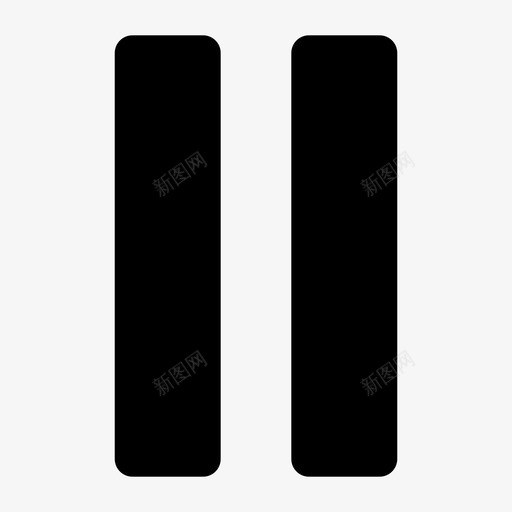 暂停ios音乐图标svg_新图网 https://ixintu.com ios ios11个ui元素实心 ui 播放器 暂停 音乐