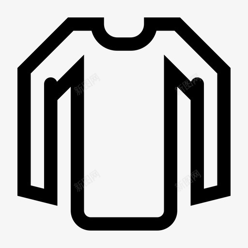 衬衫长袖运动衫图标svg_新图网 https://ixintu.com 制服 衬衫 运动衫 长袖
