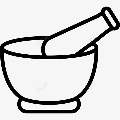 研钵钵杵图标svg_新图网 https://ixintu.com 杵 研钵 药房 钵