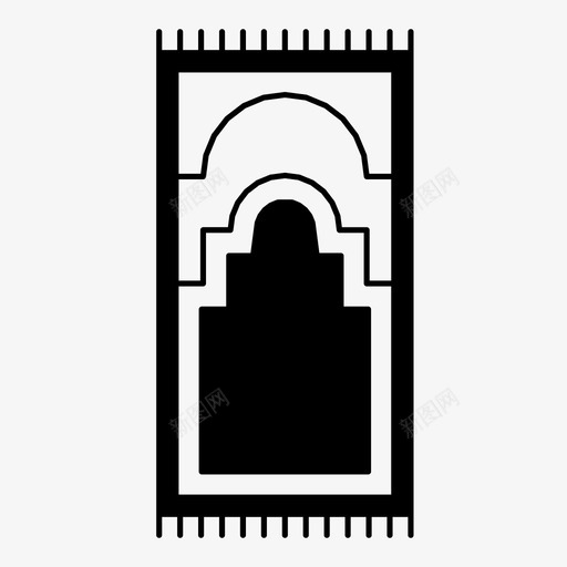 祈祷地毯阿拉伯语穆斯林图标svg_新图网 https://ixintu.com 祈祷地毯 祈祷垫 穆斯林 阿拉伯语