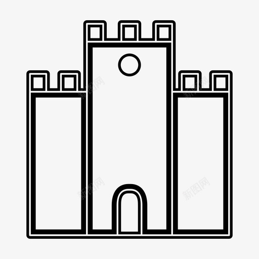 城堡帝国王国图标svg_新图网 https://ixintu.com 城堡 宫殿 帝国 建筑 王国 皇家