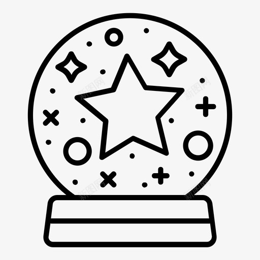 雪球圣诞节装饰图标svg_新图网 https://ixintu.com 圣诞节 新年 装饰 雪球