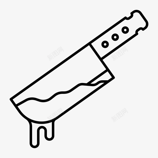 刀血割图标svg_新图网 https://ixintu.com 2017年万圣节 万圣节 刀 割 武器 滴血的刀 血