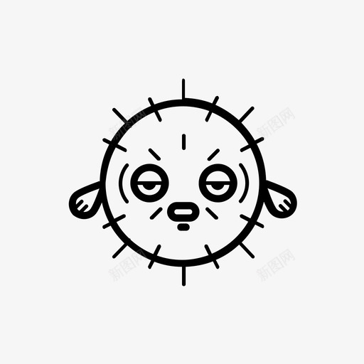 河豚海毒液图标svg_新图网 https://ixintu.com 卡通河豚鱼 毒液 河豚 海 海2