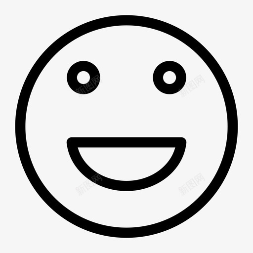 开心的脸表情符号脸图标svg_新图网 https://ixintu.com 开心的脸 脸 表情符号