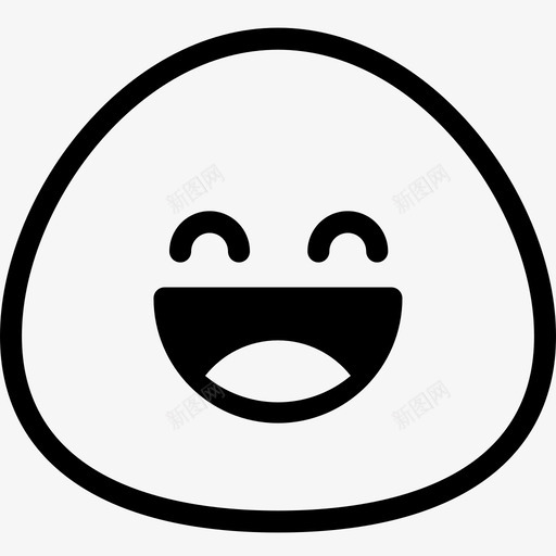 笑表情情绪图标svg_新图网 https://ixintu.com 咪咪表情线 情绪 感觉 笑 脸 表情