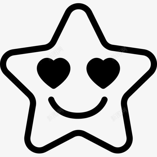 爱表情情感图标svg_新图网 https://ixintu.com 情感 感觉 明星表情线 爱 脸 表情