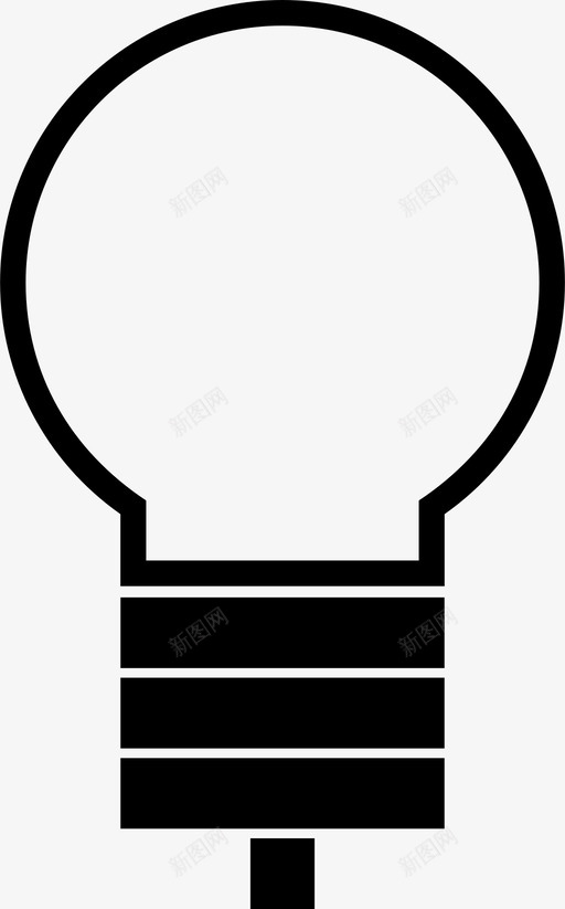 灯泡电照明图标svg_新图网 https://ixintu.com 灯 灯泡 照明 电