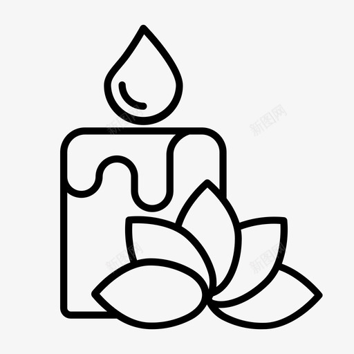 芳香蜡烛芳香疗法化妆品图标svg_新图网 https://ixintu.com spa 化妆品 芳香疗法 芳香蜡烛