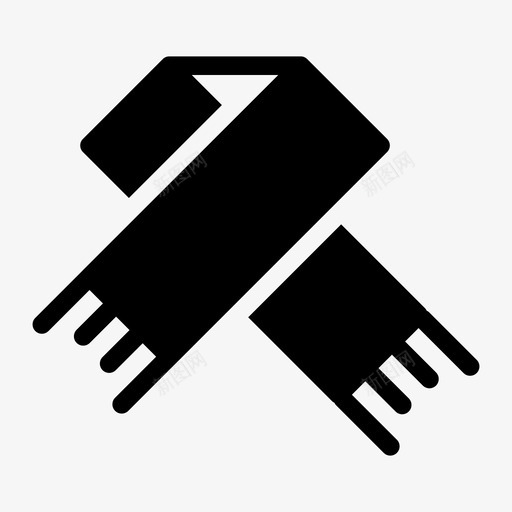 围巾配件布料图标svg_新图网 https://ixintu.com 围巾 圣诞图标第一卷 布料 时尚 节日 配件